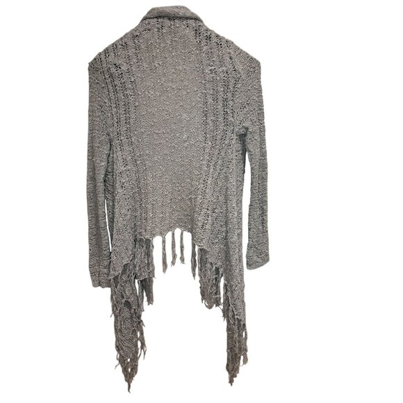 Rue21 Womens Large Open Front Knit Cardigan Fringe Hem Boho Festival Sweater - Picture 6 of 6